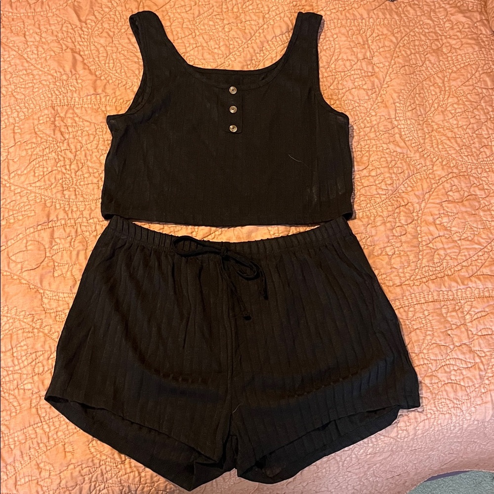 Amazon Black Sleeveless Pajama Set